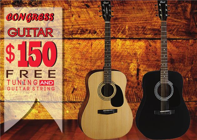 Congress Guitar: $150 with Free Tuning and Guitar Strings